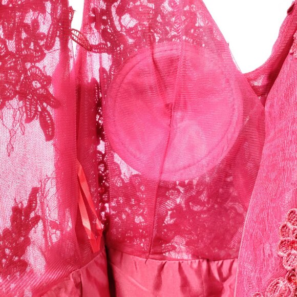 NWOT Baby Online DRESS Red Lace Dress 6 - Picture 14 of 16